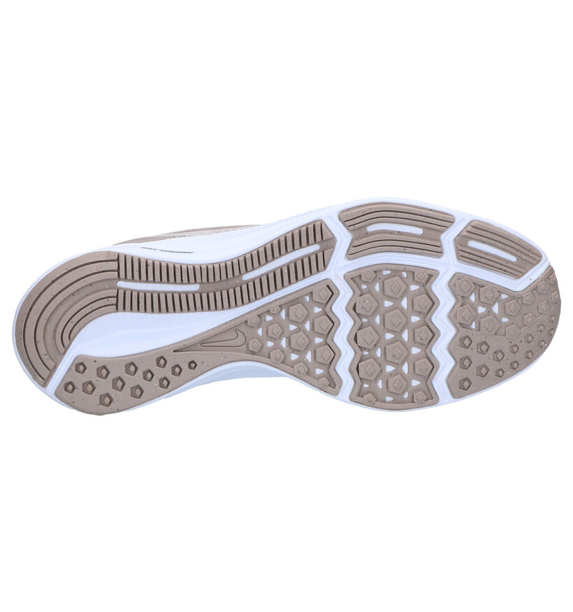 Nike Downshifter 9 Beige Sneakers in stof (253935)