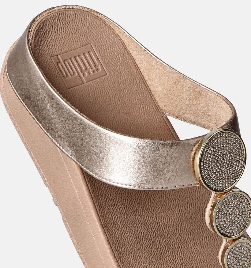 FitFlop Halo Tongs en Or pour femmes (353826)