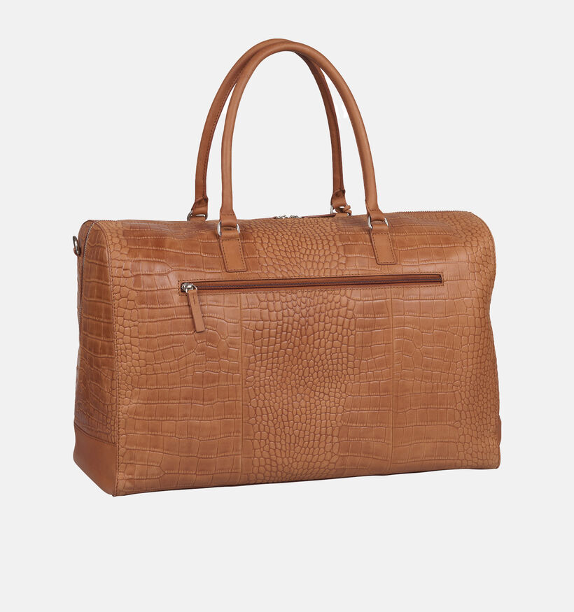 Burkely Colbie Leren Weekendtas Cognac voor dames (362980)