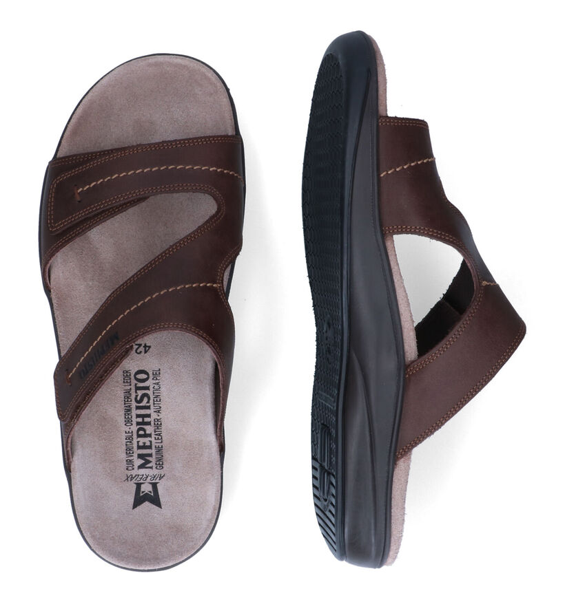 Mephisto Stan Grizzly Bruine Slippers in leer (307312)