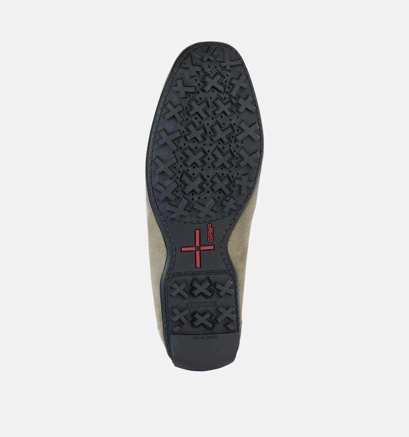 Geox Kosmopolis Grip Mocassins en Vert Khaki pour hommes (353832)