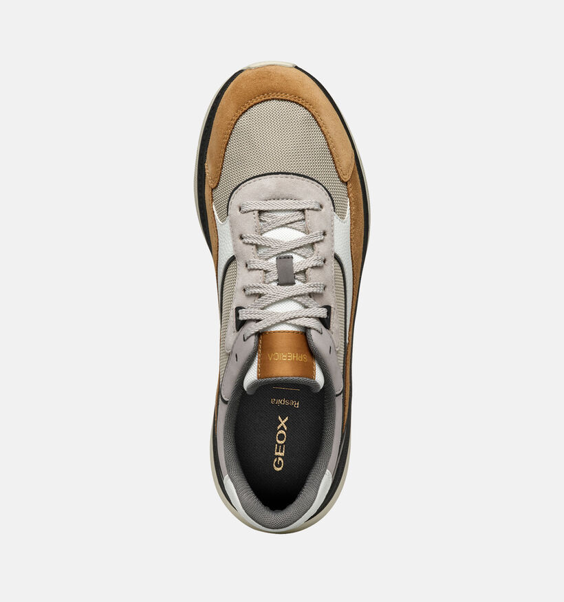Geox Spherica Actif X1 Chaussures à lacets en Cognac pour hommes (353852) - pour semelles orthopédiques