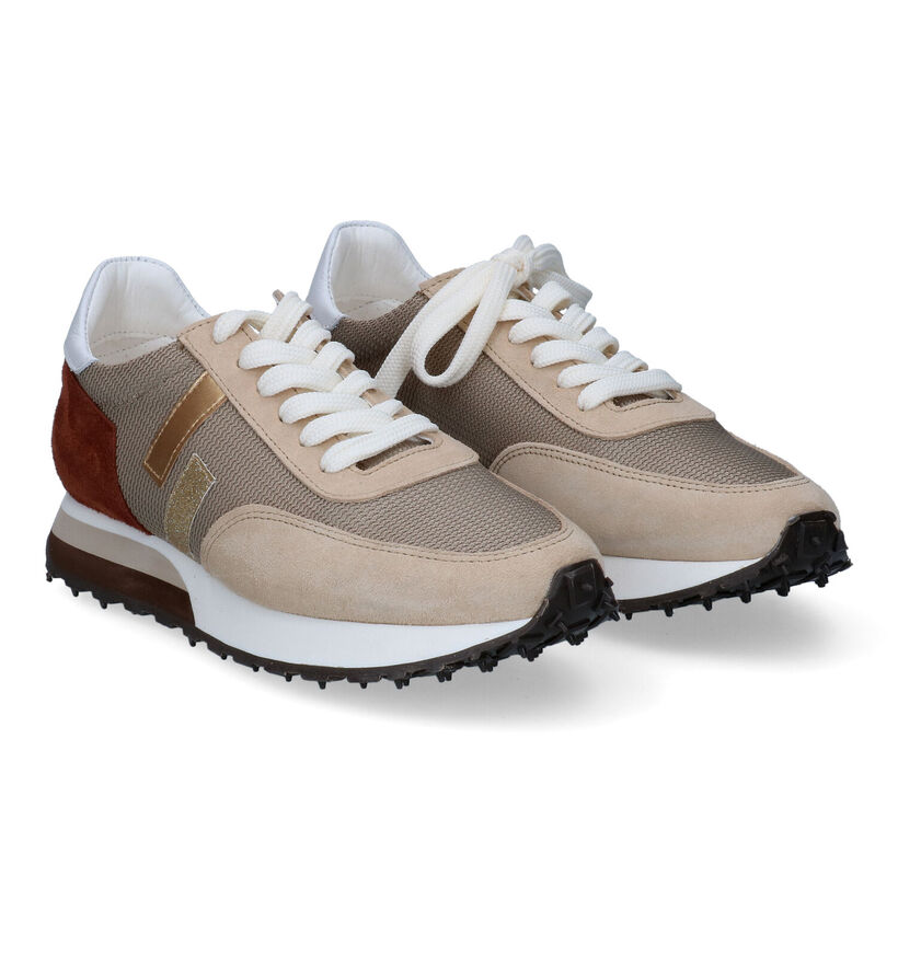 Scapa Beige Sneakers voor dames (307048) - geschikt voor steunzolen