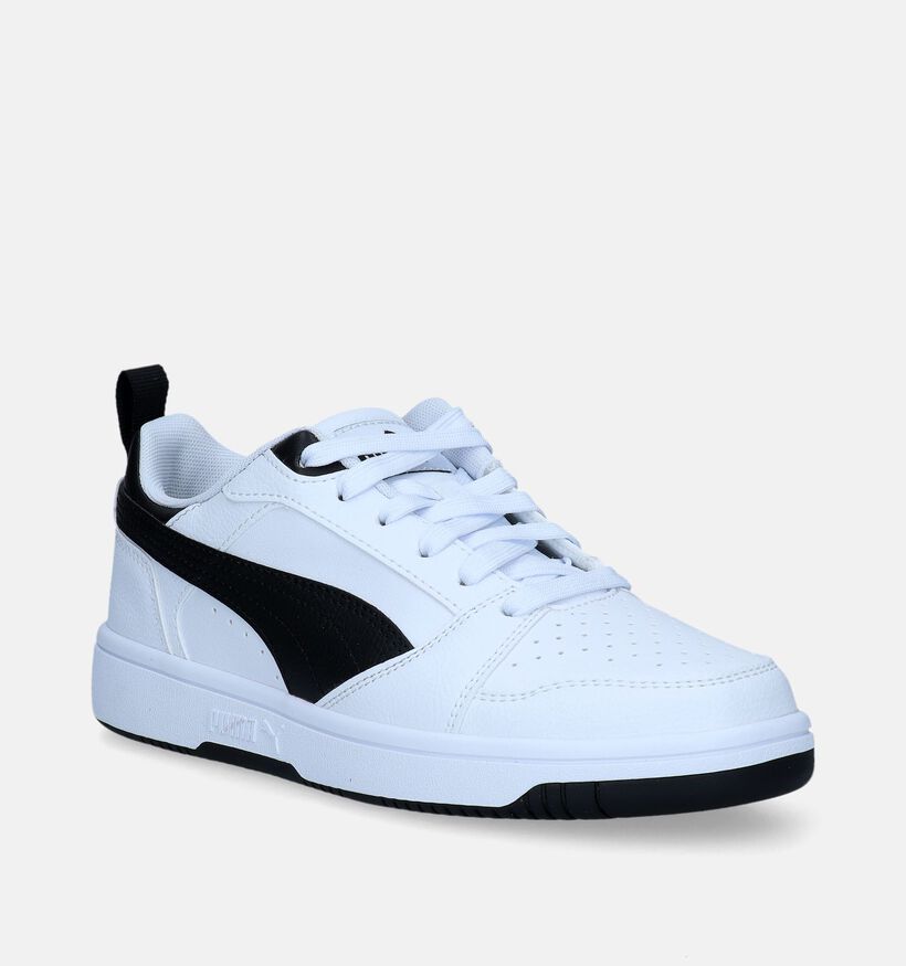 Puma Rebound v6 lo Baskets en Blanc pour filles, garçons (334481) - pour semelles orthopédiques