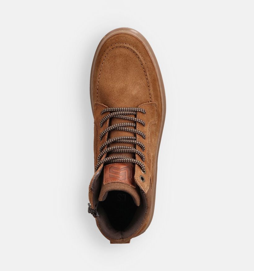 La Strada Cognac Hoge Sneakers voor heren (364877) - geschikt voor steunzolen