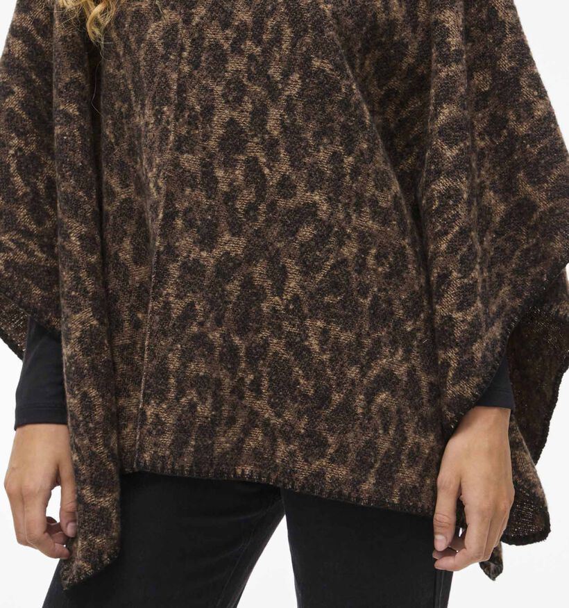 Vila Pauline Leopard Bruine Poncho voor dames (361346)