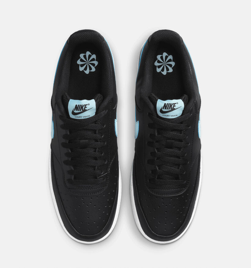 Nike Court Vision Low Next Nature Baskets en Noir pour hommes, garçons (343757)