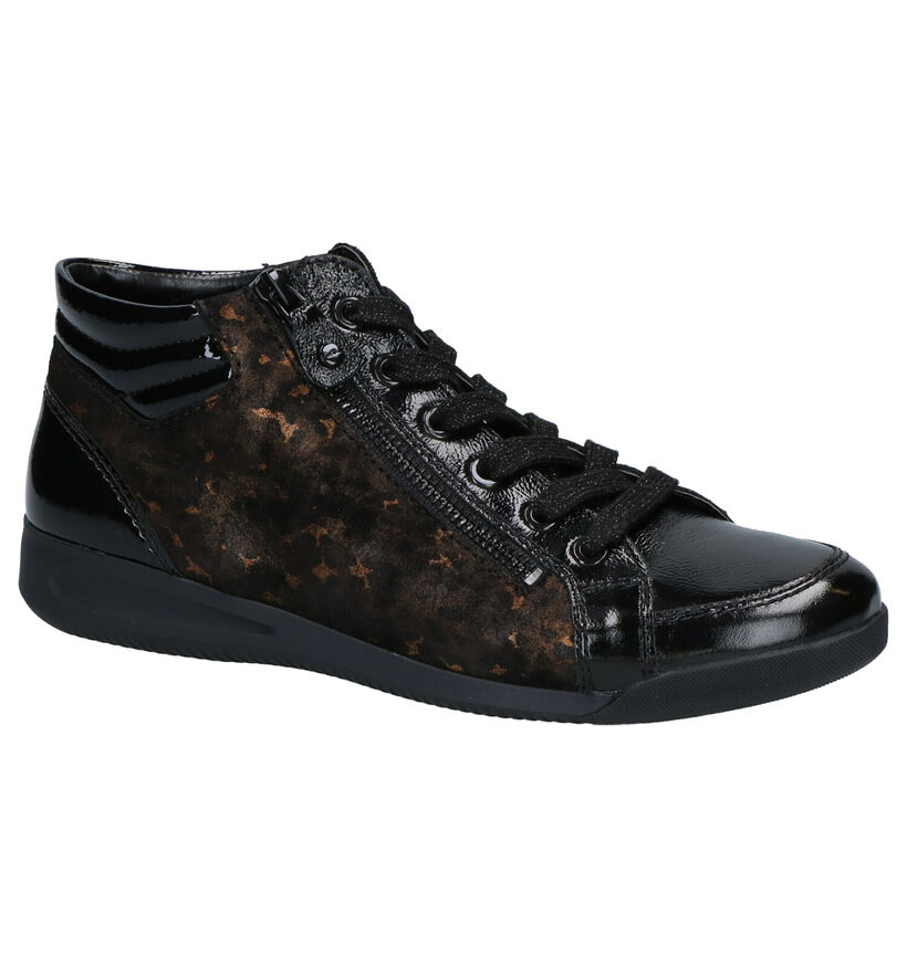 Ara High-Soft Chaussures Hautes en Noir en cuir (260851)