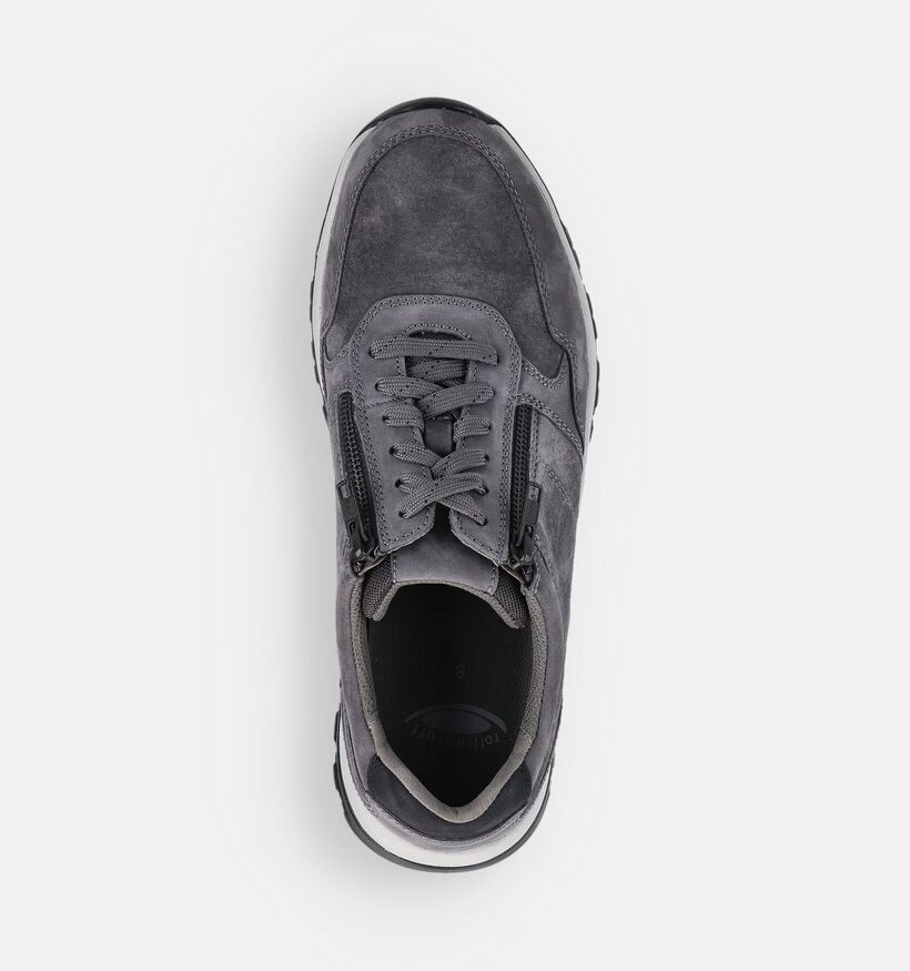 Pius Gabor Grijze Rits-Veterschoenen voor heren (363668) - geschikt voor steunzolen