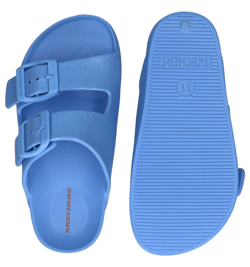 Skechers Cali Blast Blauwe Slippers in kunststof (291894)