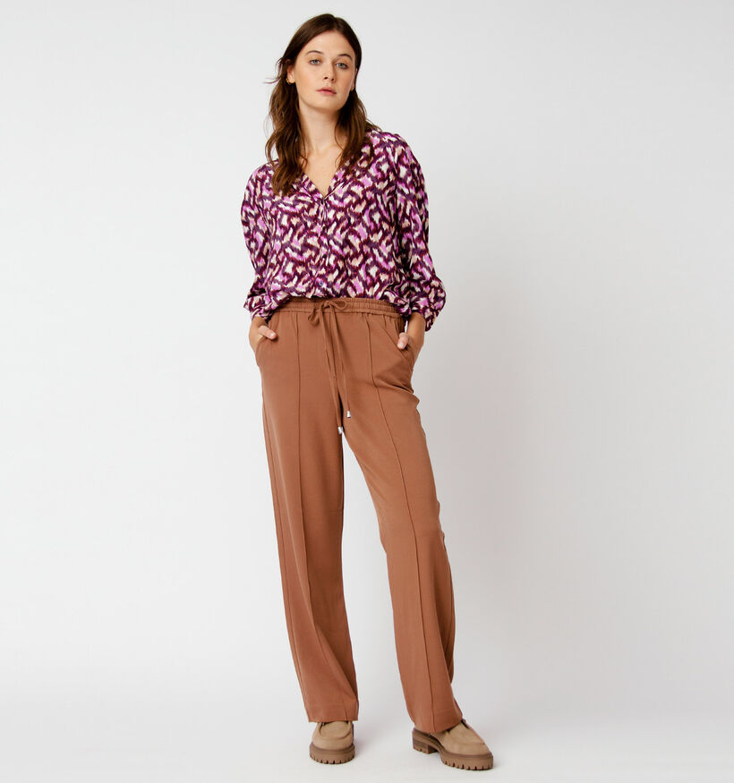 Vero Moda Lara Pantalon Habillées en Marron (318404)