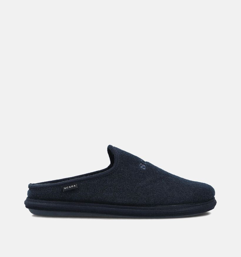 Scapa Pantoufles en Bleu pour hommes (364136) - pour semelles orthopédiques
