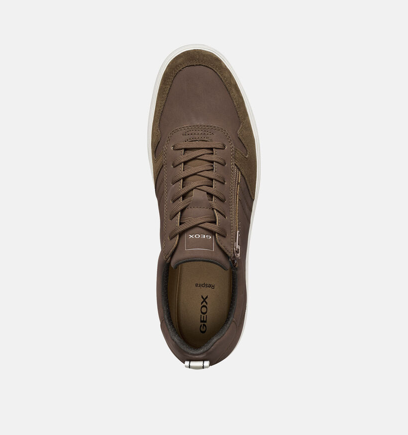 Geox Serifos Bruine Rits-Veterschoenen voor heren (368026) - geschikt voor steunzolen