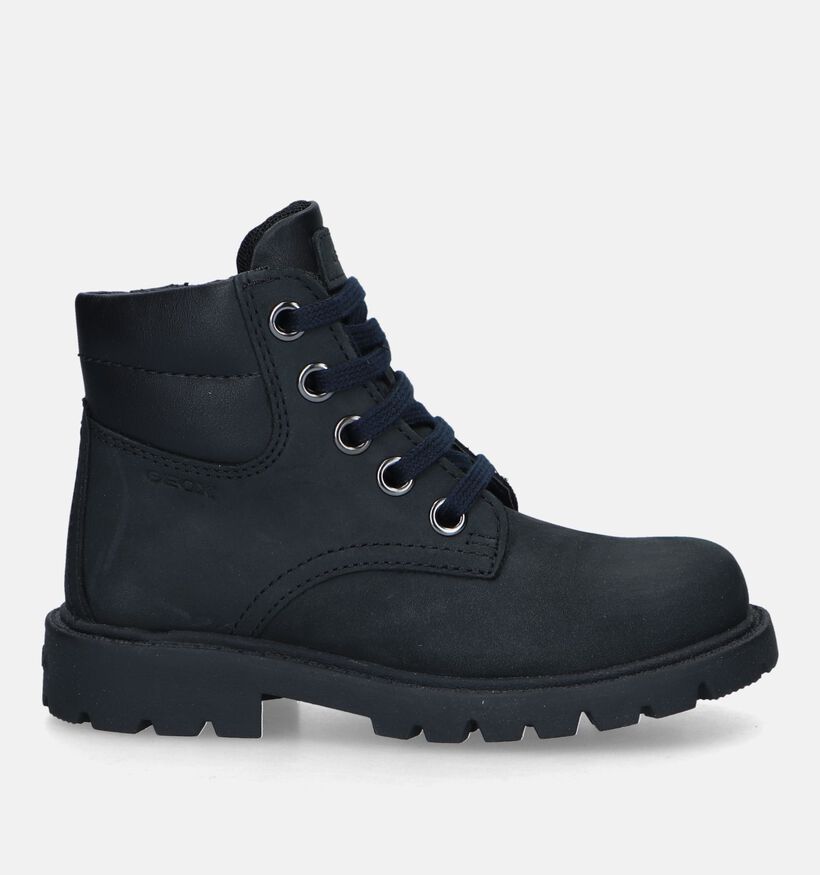 Geox Shaylax Blauwe Veterboots voor jongens (330074) - geschikt voor steunzolen