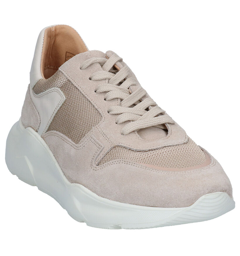 March23 Column Beige Sneakers in leer (296569)