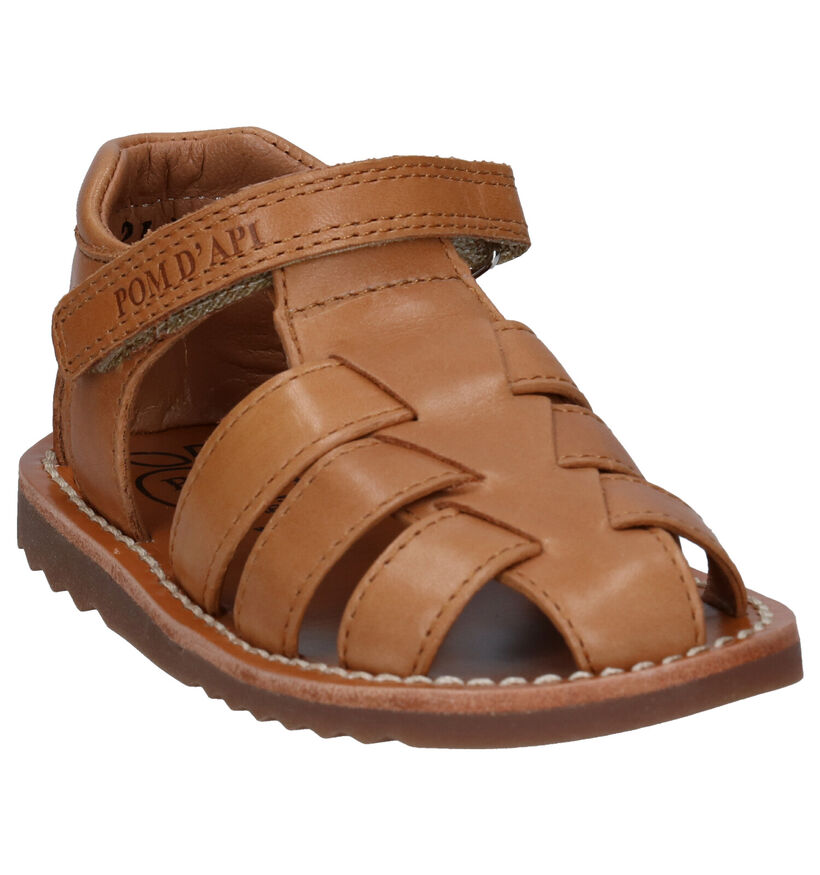 Pom d'Api Waff Papy Cognac Sandalen voor jongens (304805)