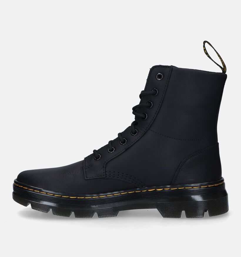 Dr. Martens Combs Leather Zwarte Boots voor heren (327244) - geschikt voor steunzolen