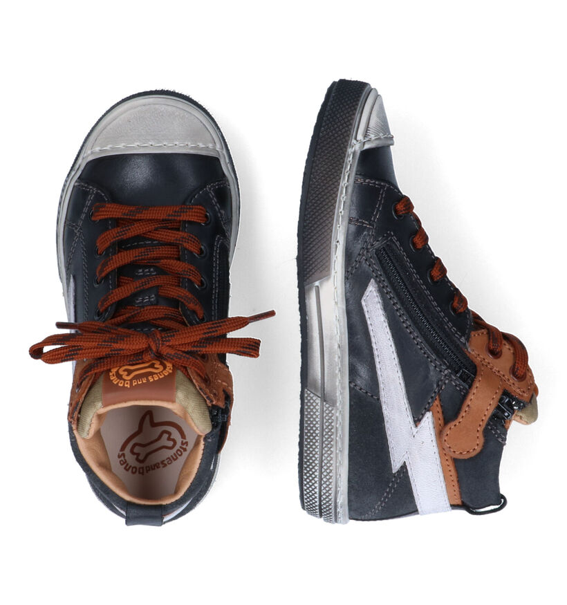 Stones and Bones Colto Bottines en Noir en cuir (313879)