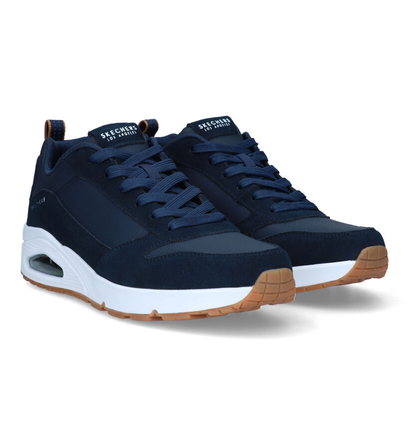 Skechers Uno Stacre Blauwe Sneakers voor heren (326194)