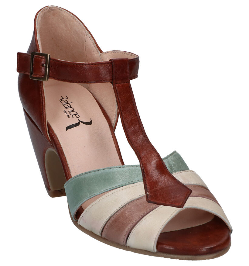 Relance Sandales à talons en Rouge en cuir (293220)