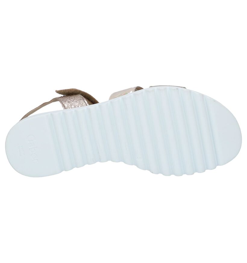 Rose Gold Sandalen met Plateauzool Gabor Best Fitting, , pdp