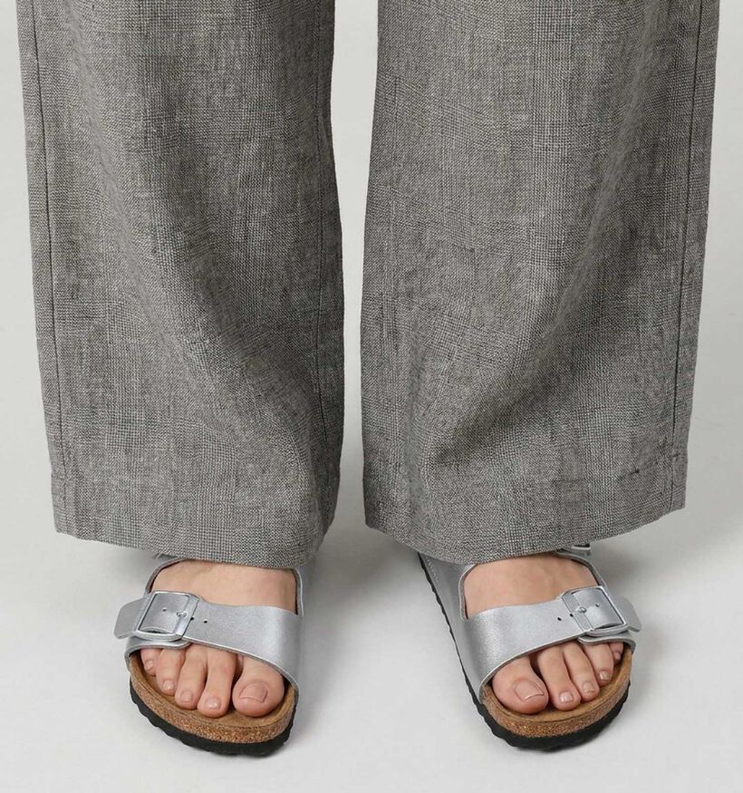 Birkenstock Arizona Zilveren Slippers voor dames (373246)