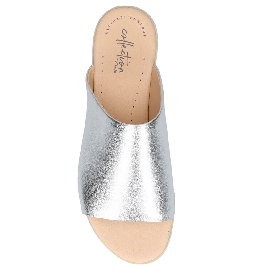 Clarks Nu-pieds plates en Argent en cuir (241582)