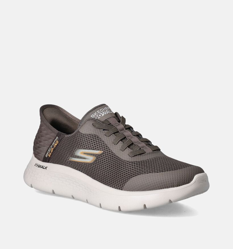 Skechers Go Walk Flex Bruine Slip-ins voor heren (357778) - geschikt voor steunzolen