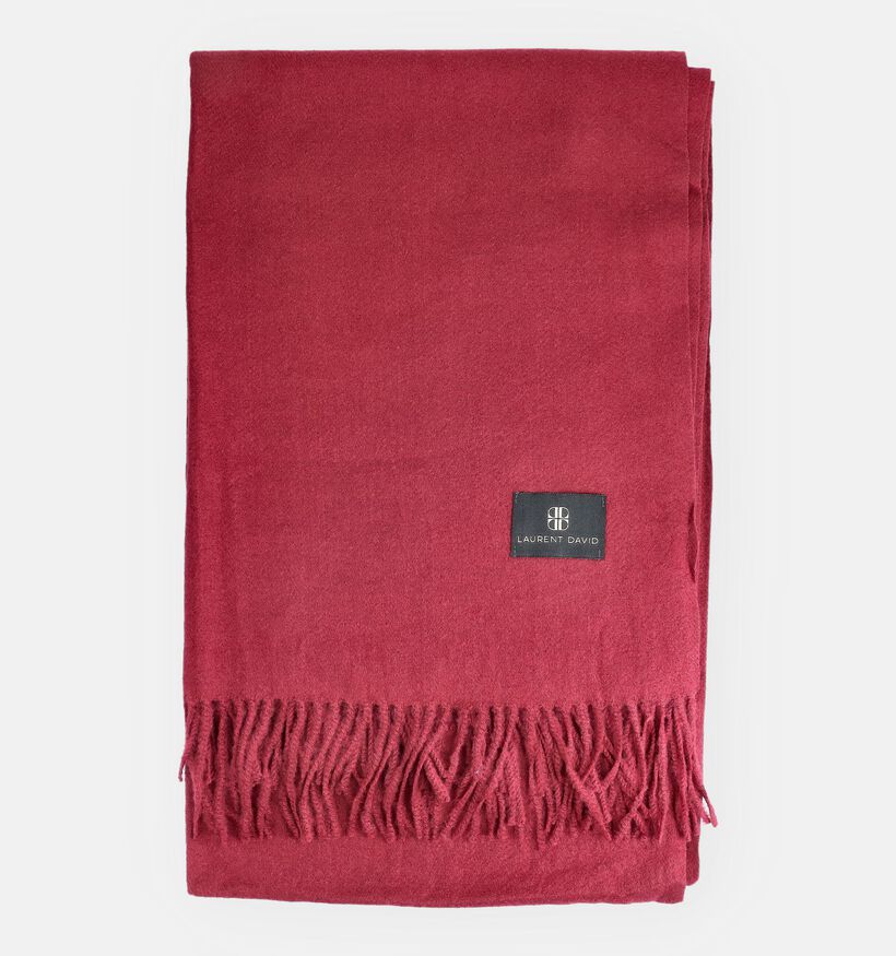 Laurent David Bordeaux Sjaal met Franjes voor dames (382917)
