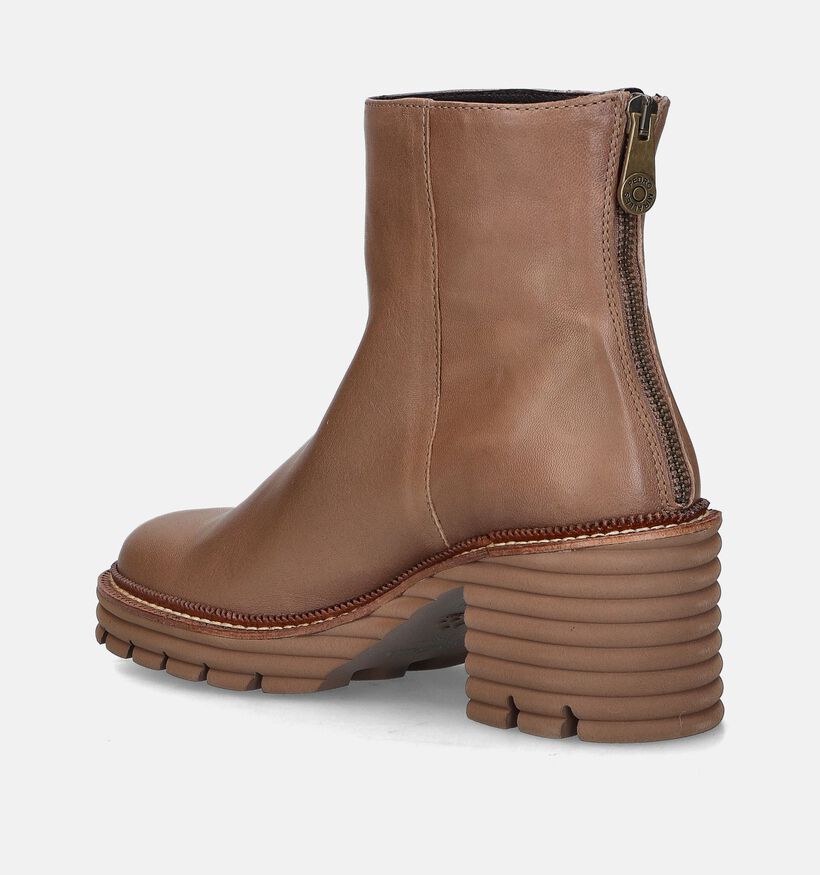 Pedro Miralles Camel Enkellaarzen met blokhak voor dames (347294)