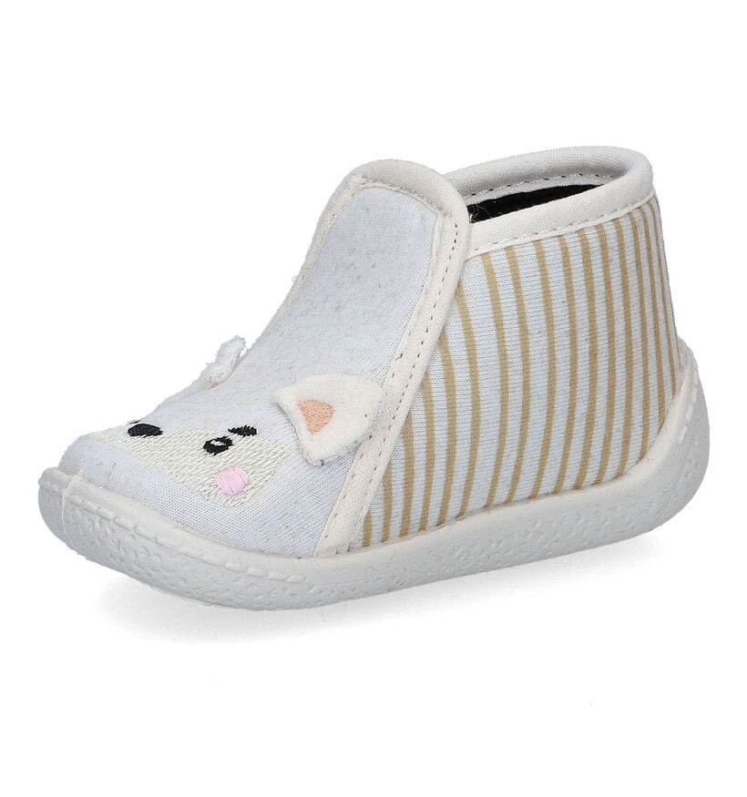 Milo & Mila Pantoufles pour bébé en Beige clair en textile (310773)