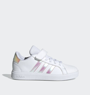 adidas Grand Court Low Baskets Cloud White/ Crystal Jade/ Clear Pink/White/Iridescent/White