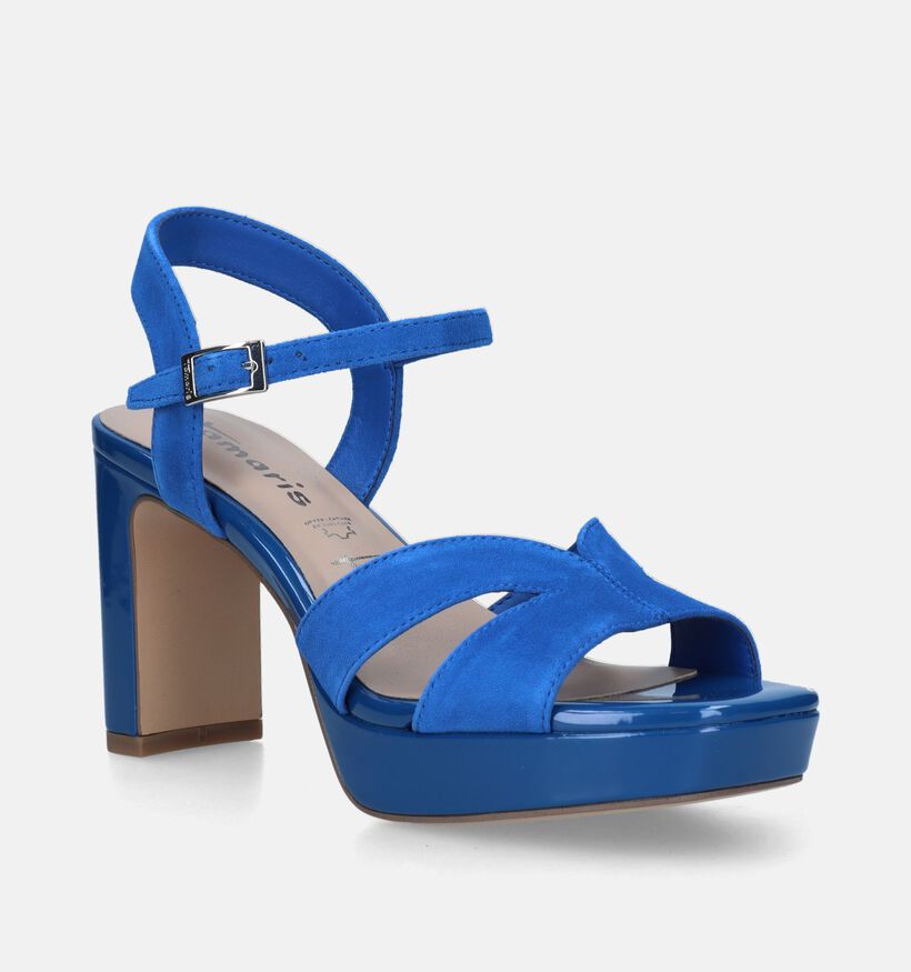 Tamaris Sandales avec talon en Bleu pour femmes (338312)