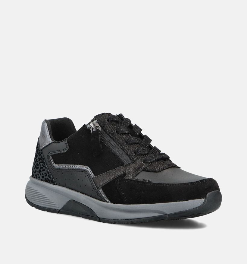 Gabor RollingSoft Zwarte Sneakers voor dames (360321) - geschikt voor steunzolen