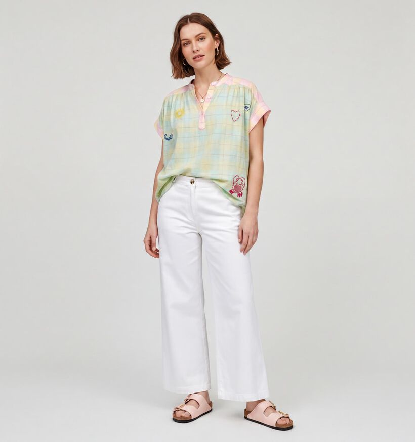 Ador&eacute; Avelon Groene/Roze Blouse voor dames (379152)