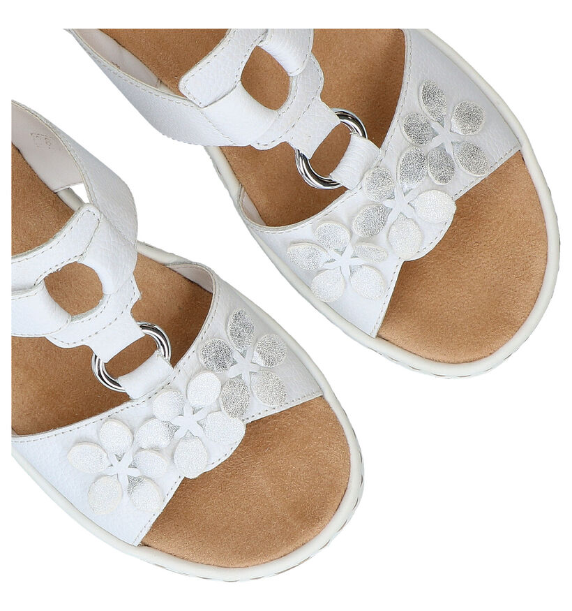 Rieker Witte Slippers in leer (287730)