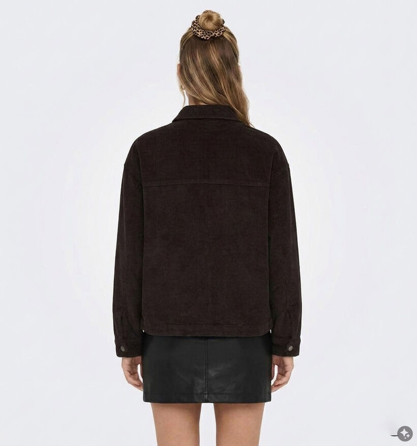 Vero Moda Curve Jamie Corduroy Chocoladebruine Shacket voor dames (378120)