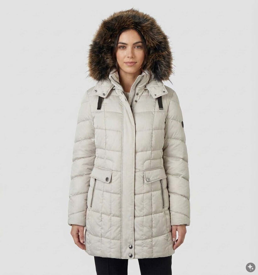 Barbara Lebek Manteau long en Ecru pour femmes (380695)