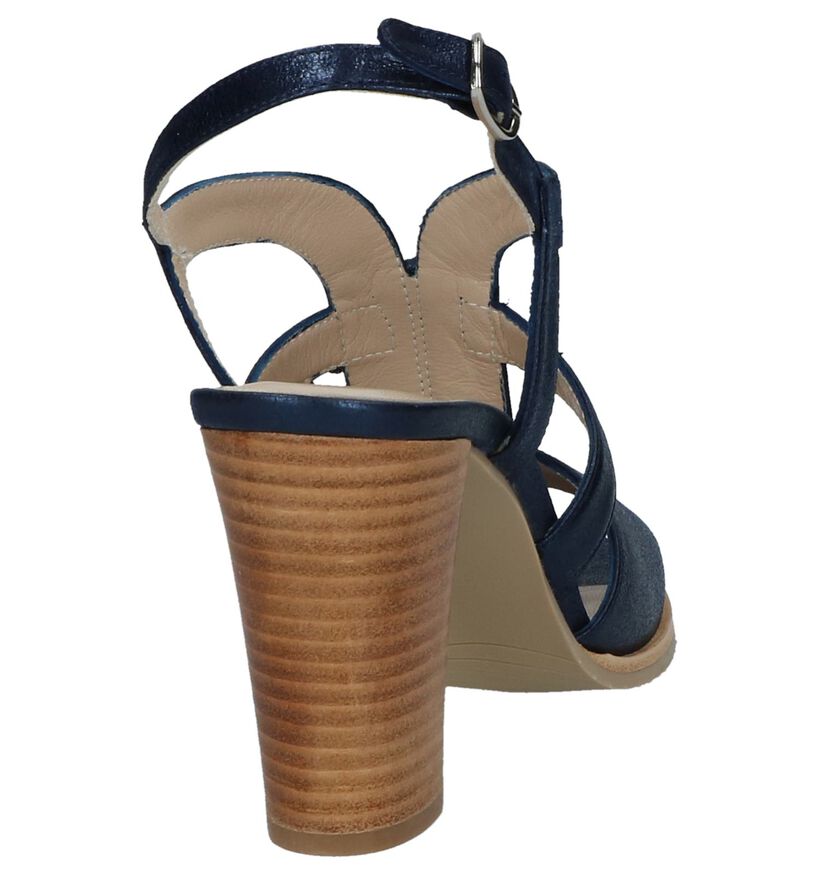 Sergio Turri Donkerblauwe Sandalen in leer (216521)