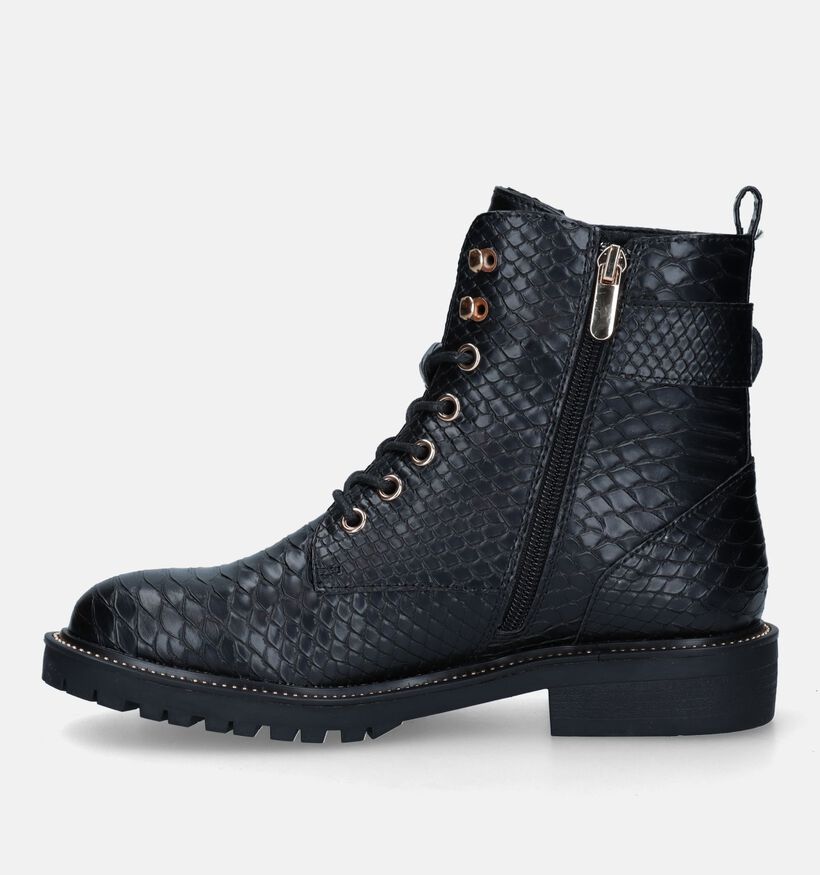 Poelman Bottines motardes en Noir pour femmes (341168)