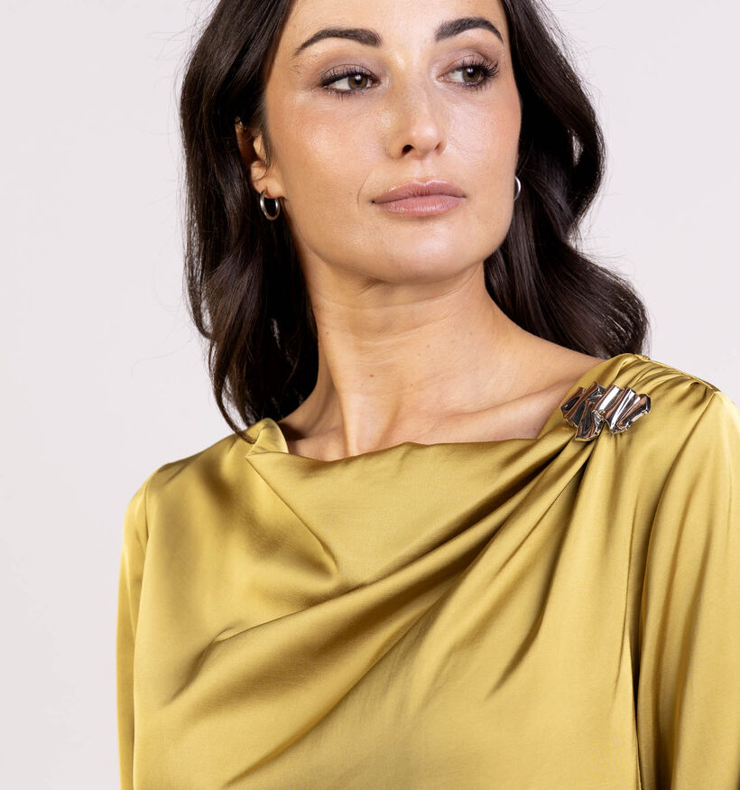 Vila Gea Buckle Blouse en Jaune pour femmes (372348)