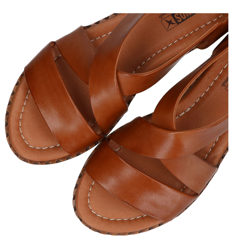 Pikolinos Algar Oranje Sandalen in leer (289249)