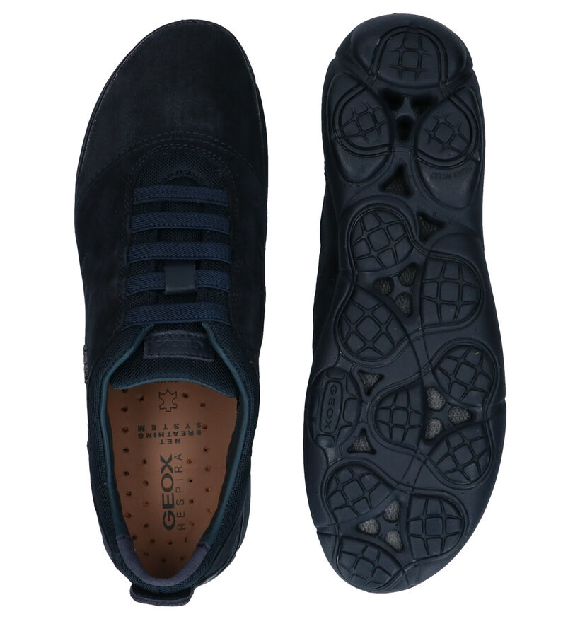 Geox Nebula Chaussures slip-on en Bleu en textile (278862)
