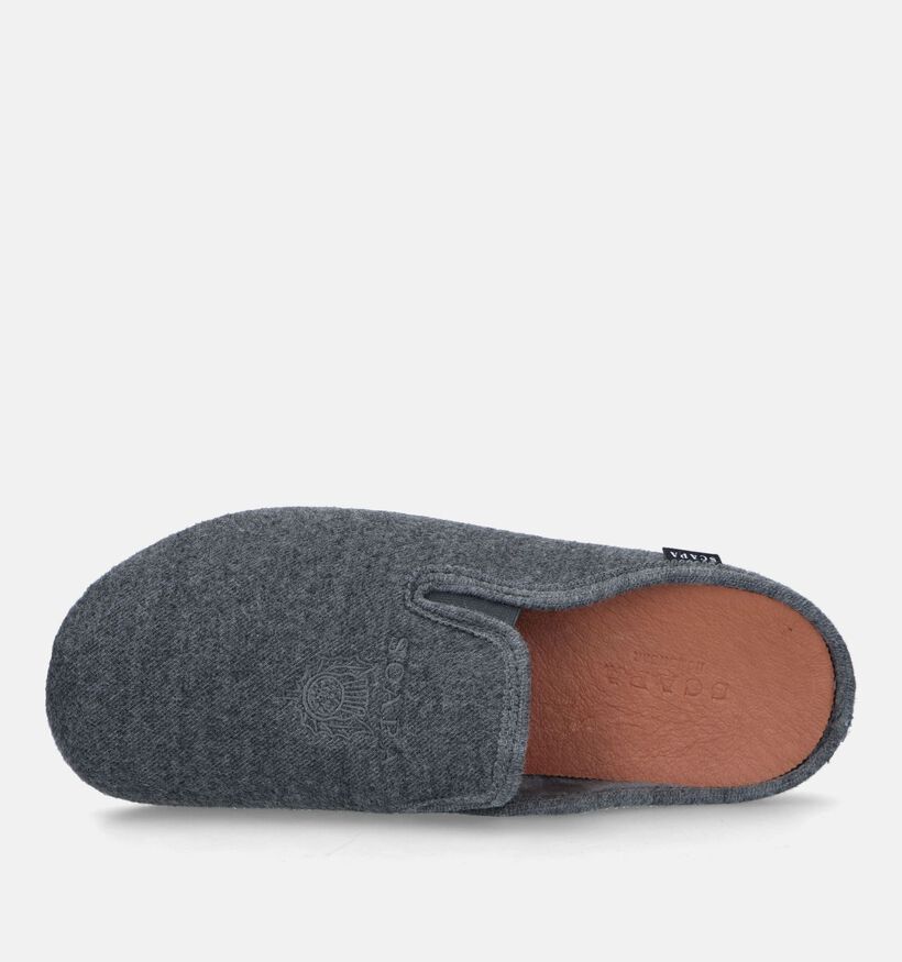 Scapa Pantoufles ouvertes en Gris foncé pour hommes (333391) - pour semelles orthopédiques