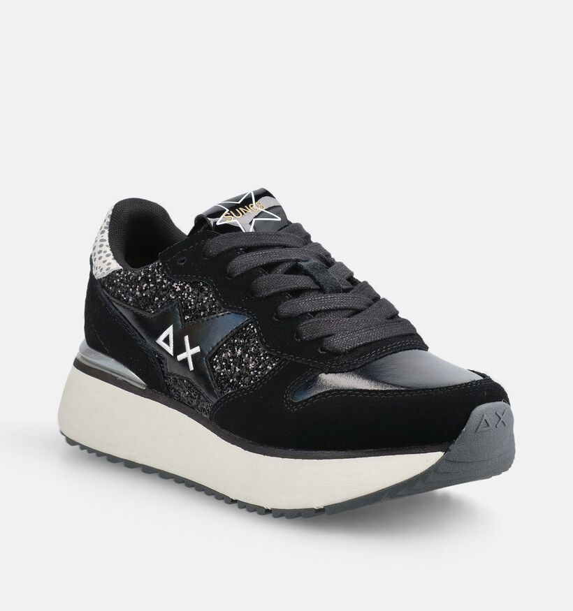 Sun68 Big Stargirl Glitter Zwarte Sneakers voor dames (379721) - geschikt voor steunzolen