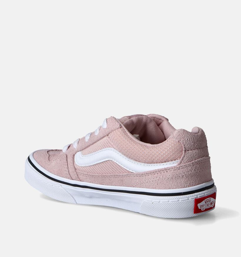 Vans Caldrone Suede Baskets pour skate en Rose pour filles (351451)
