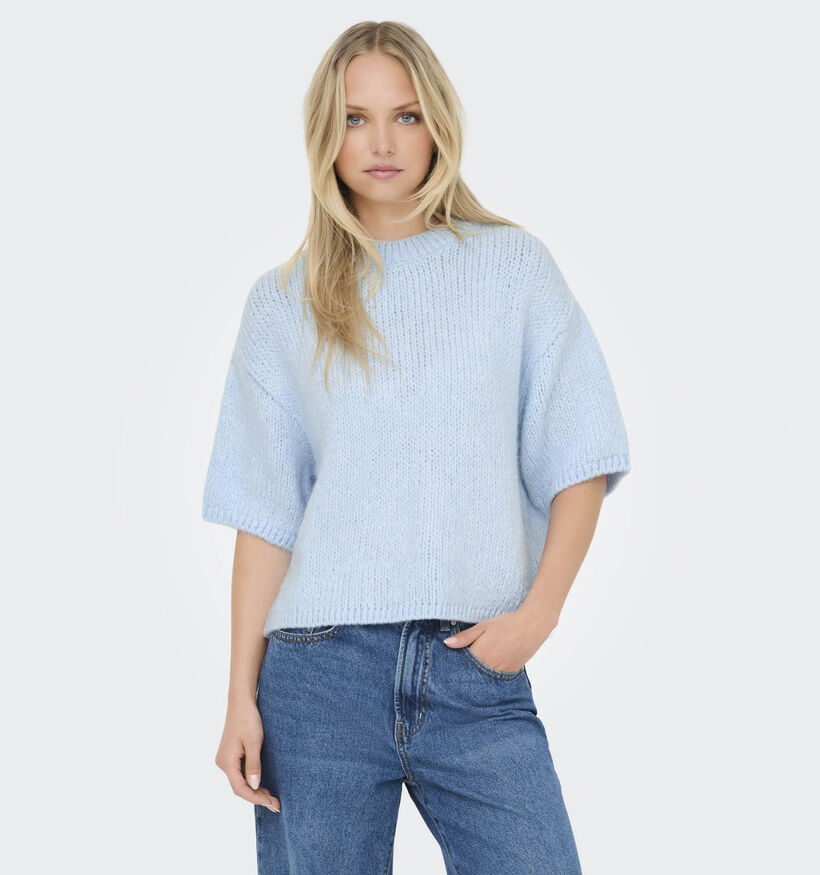 JDY Linea Lichtblauwe Trui met Halflange Mouwen voor dames (367888)