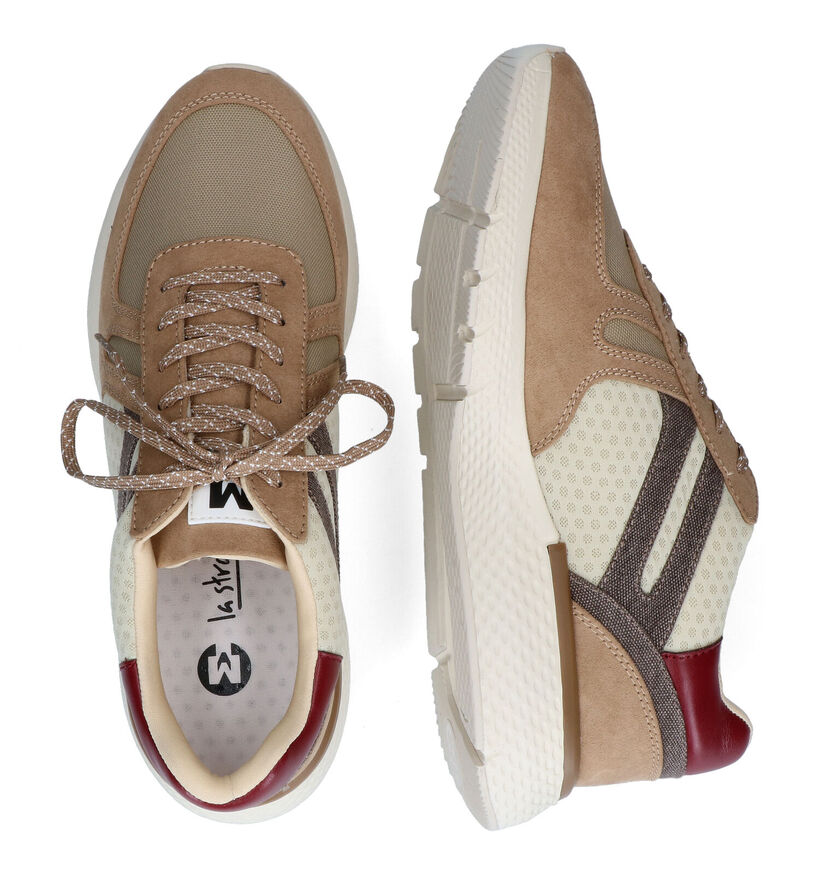 La Strada Baskets basses en Beige foncé pour hommes (306441) - pour semelles orthopédiques