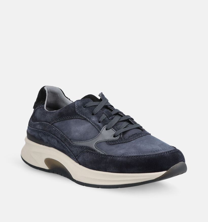 Gabor Chaussures plates en Bleu fonc&eacute; pour hommes (380910) - pour semelles orthop&eacute;diques