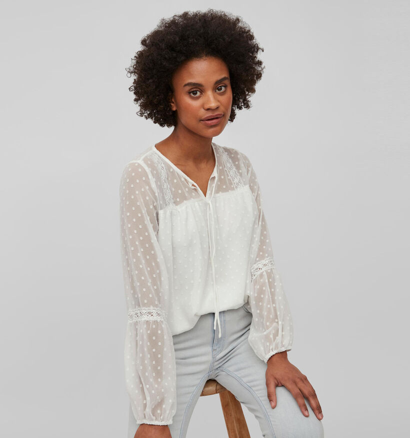 Vila Viedee Blouse en Blanc pour femmes (322832)